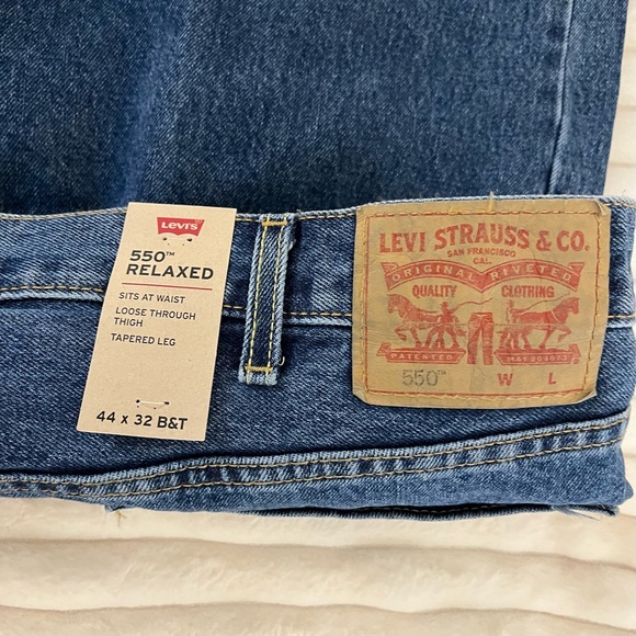 Levi's Relaxed Fit Blue Jeans big and tall new with tags 44/32 -#8 - Picture 3 of 7